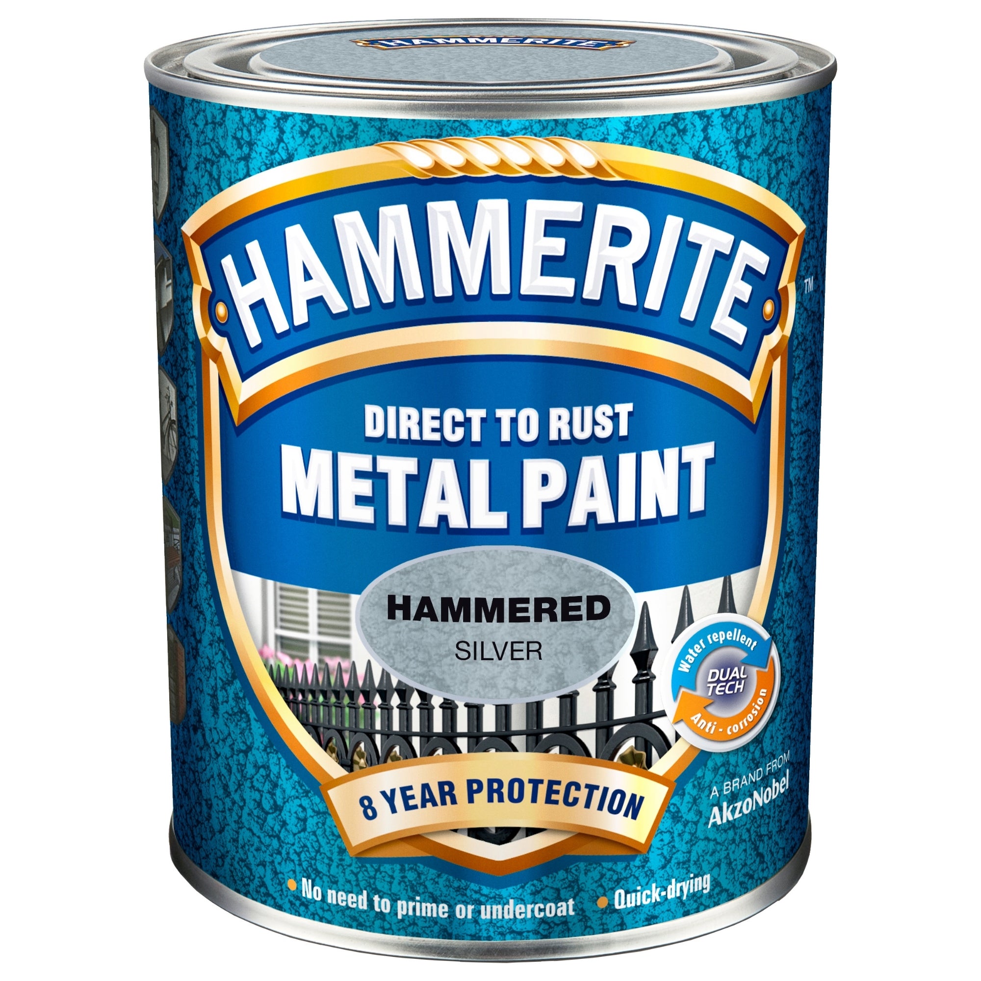 Hammerite Hammered Finish - Sølv