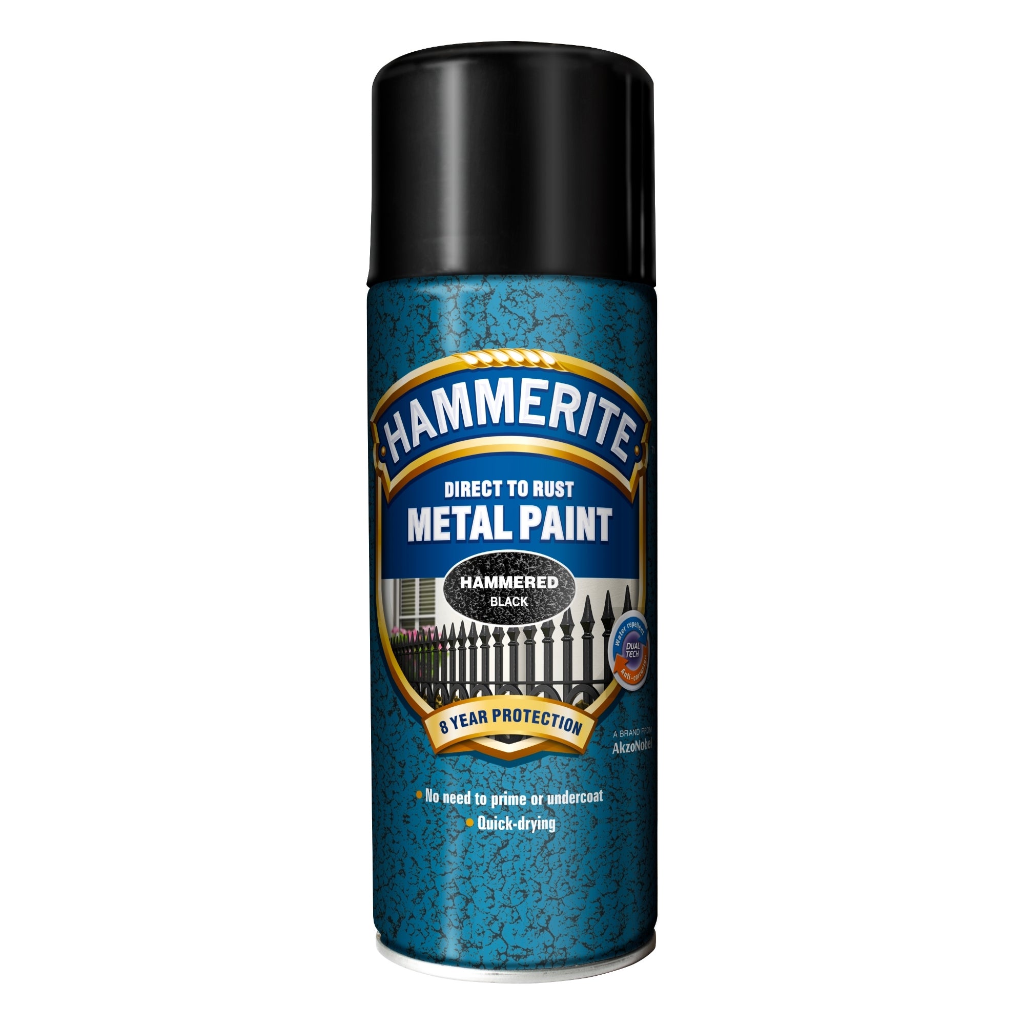 Hammerite Hammered Finish Spray - Sort