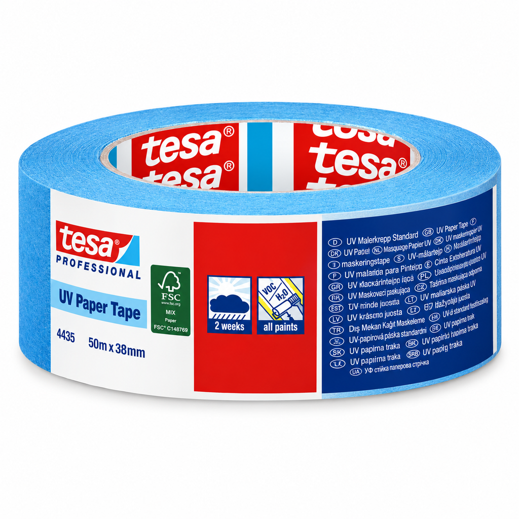 Tesa UV Tape (Blå) 38 mm x 50 meter (klæbemasse af naturgummi)