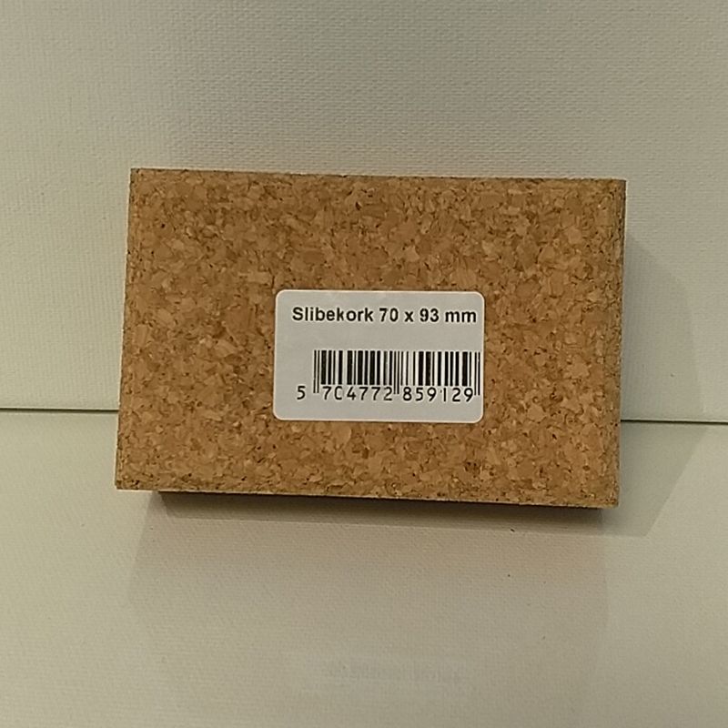 Slibekork 70x93 mm.