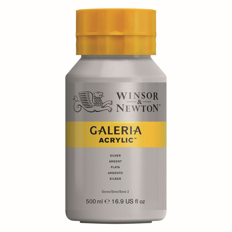 Winsor & Newton Galeria Silver Akrylfarve 500 ml