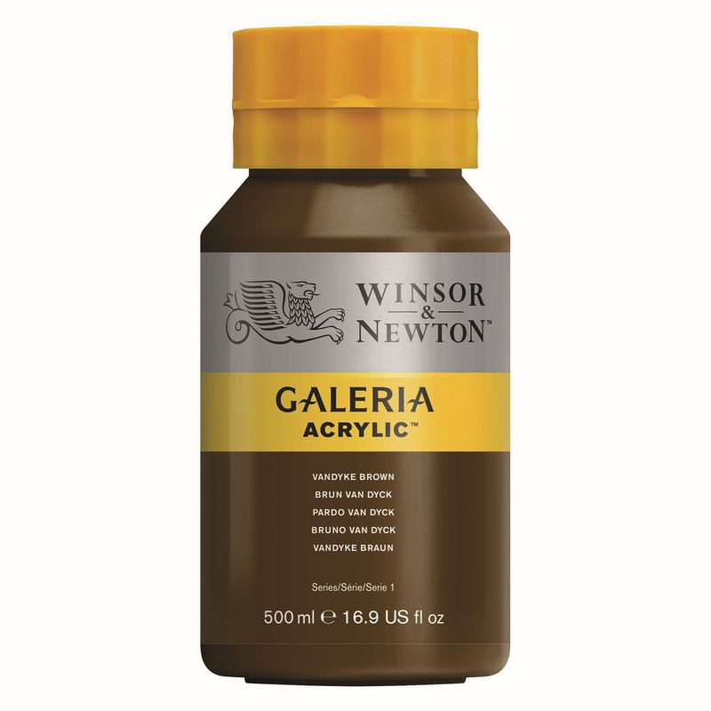 Winsor & Newton Galeria Vandyke brown Akrylfarve 500 ml